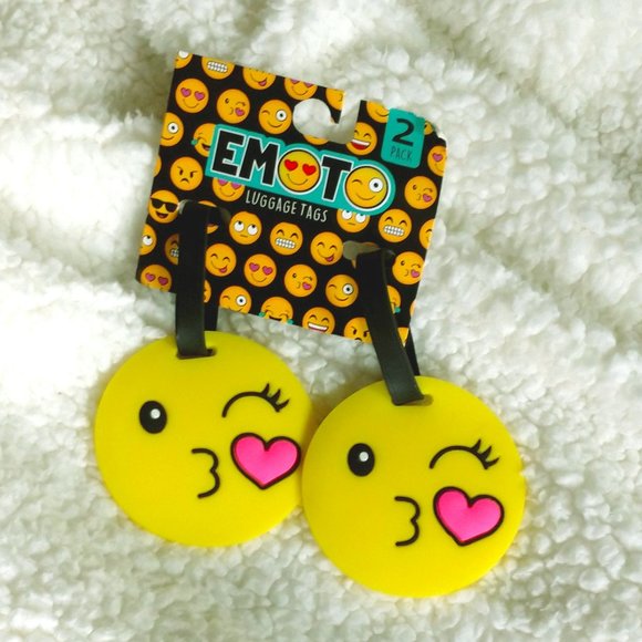 emoji luggage tag